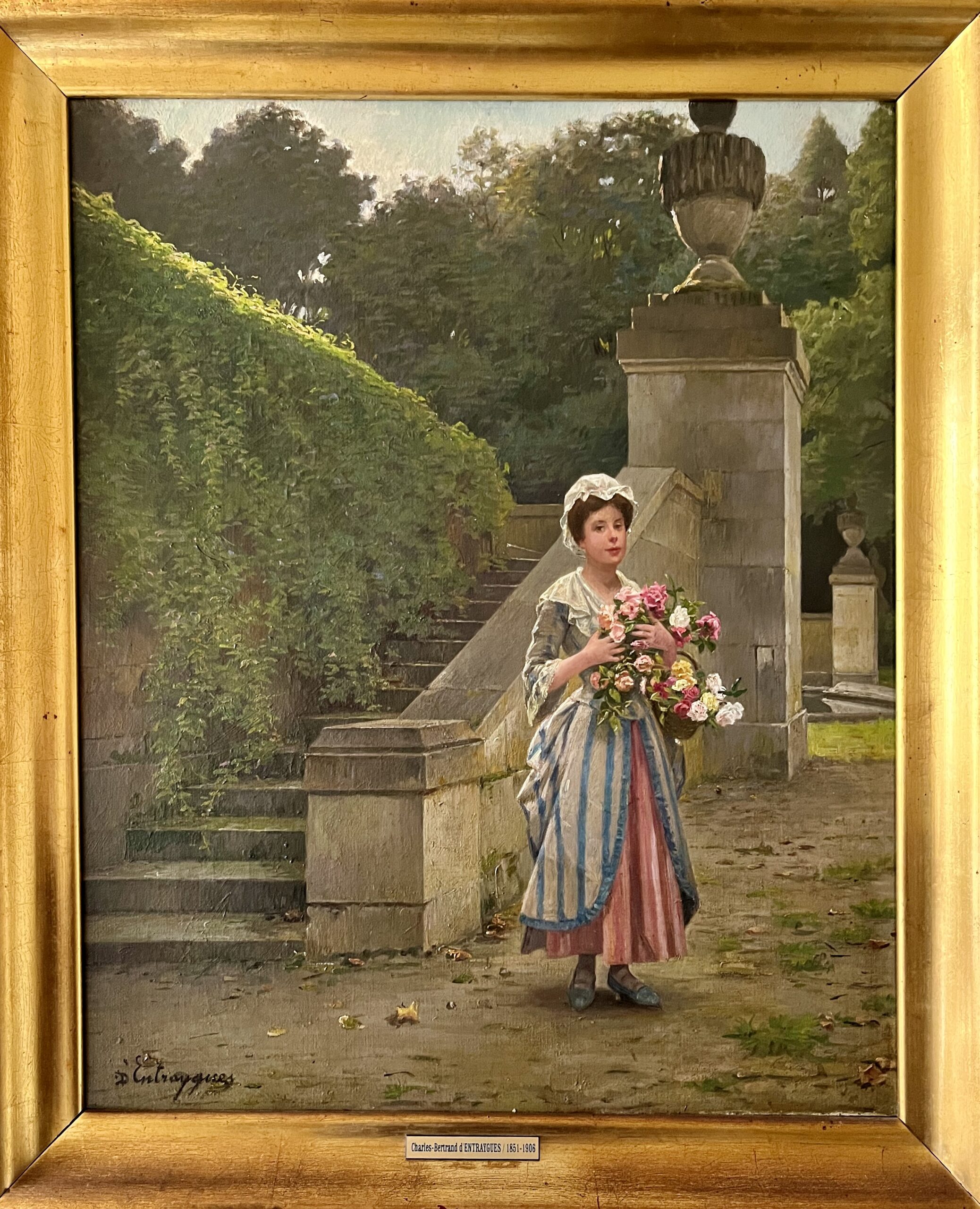 Young lady with flowers