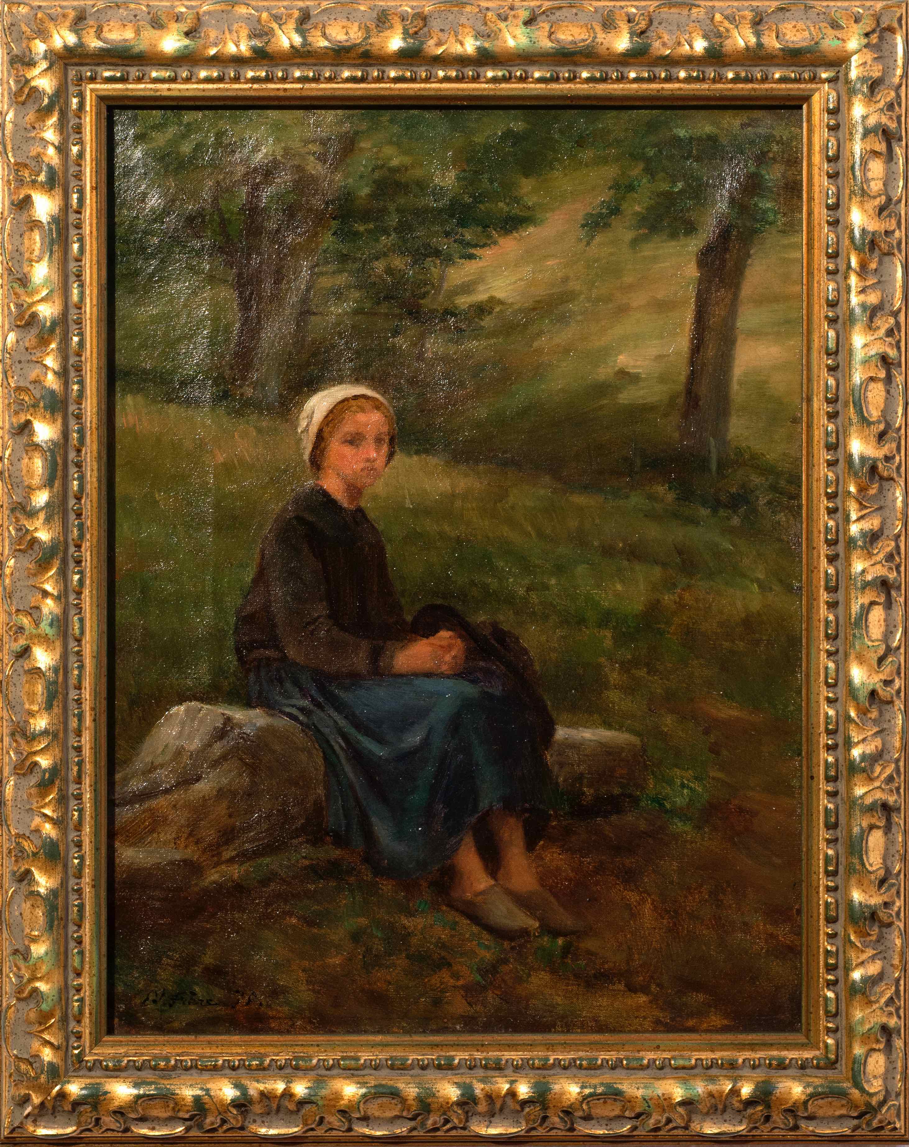 Seated young lady