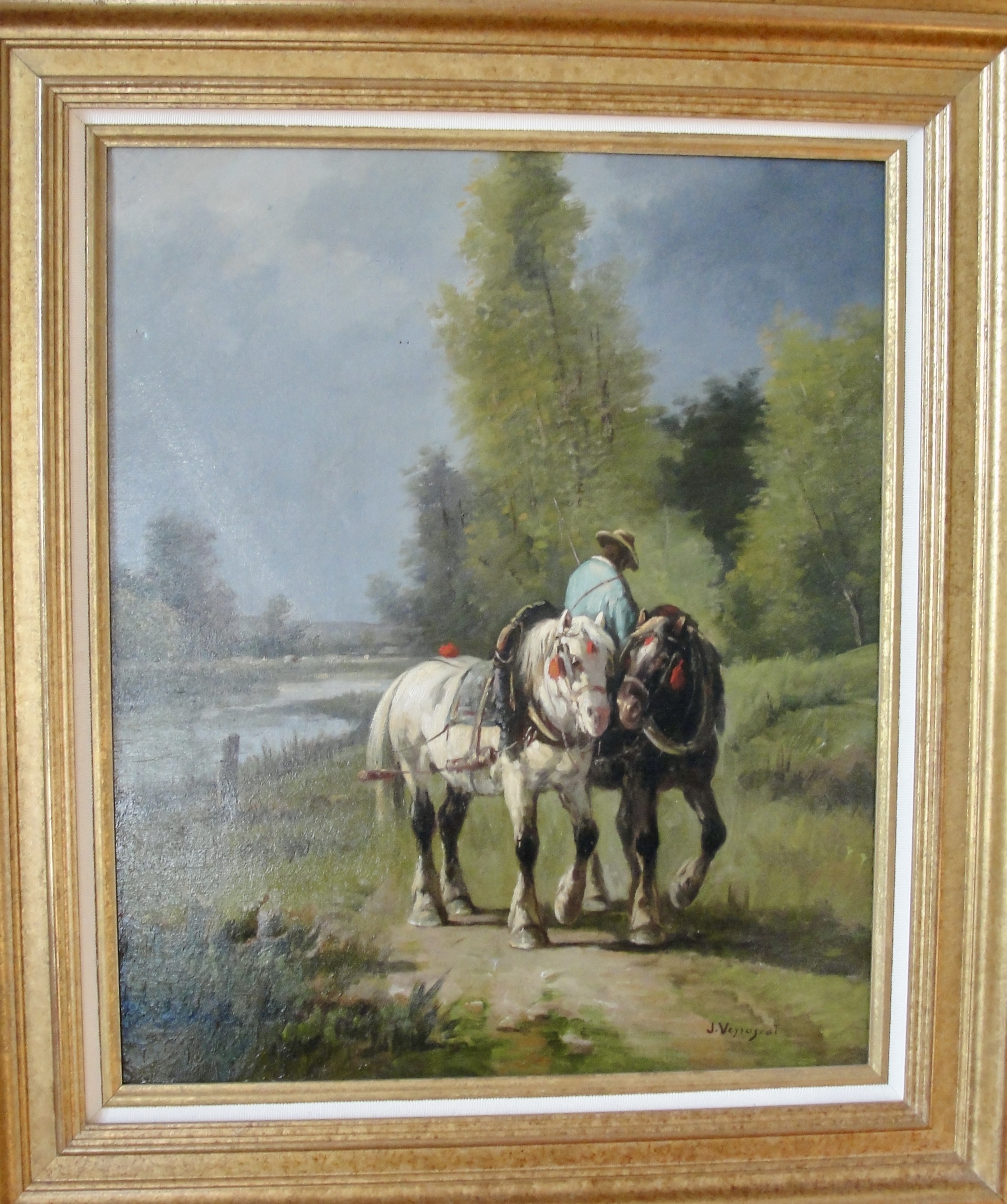 Horses next to the river