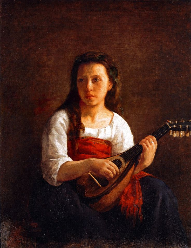 The miss with a mandolin (Mary Cassatt)